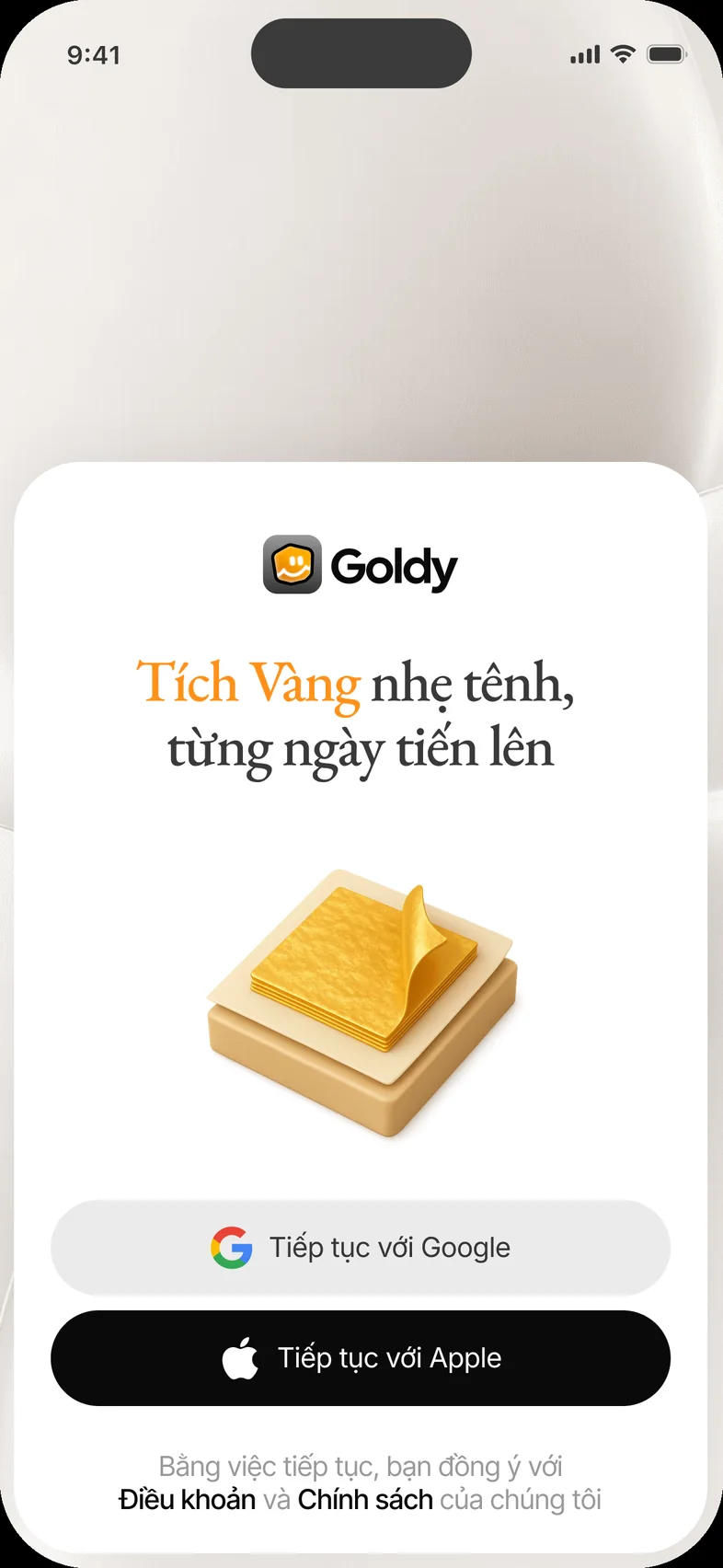 Get Goldy — Sign up
