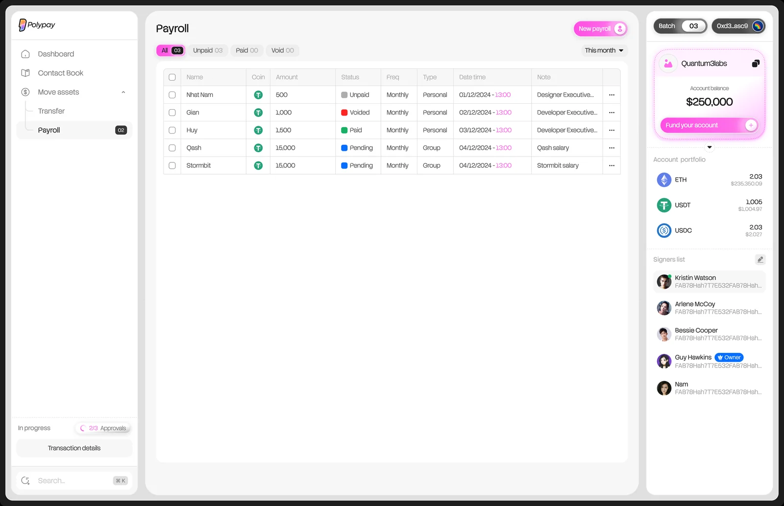 PolyPay — Payroll