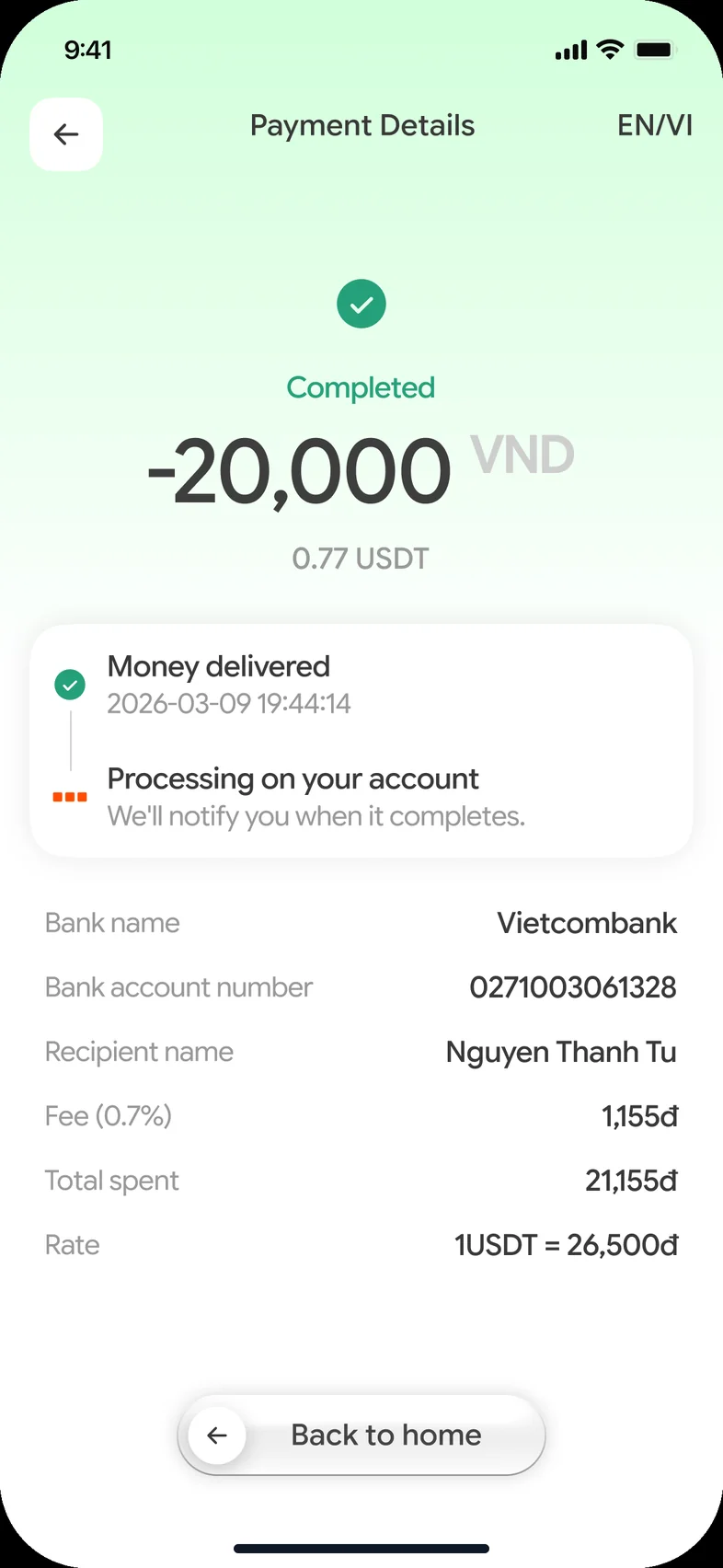 Prism Pay — Success